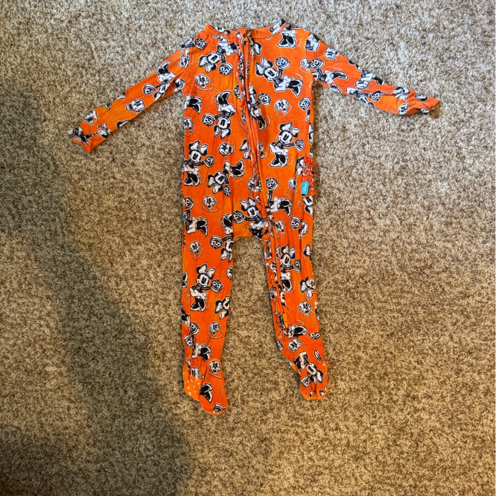 Posh Peanut 9-12 Mo Minnie Mouse Halloween Footie PJs